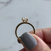Vintage Marquise Lab Grown Diamond Engagement Ring: IGI Certified