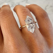 Marquise Lab Grown Diamond Ring , 3 CT F VS1 Diamond Engagement Ring , Lab Marquise Diamond Ring , Lab Diamond Ring , Marquise Ring