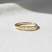 Dainty Baguette Diamond Ring • Gold Wedding Band • Minimalist Eternity Ring • Perfect Stacking Rings • Christmas Gifts for Women