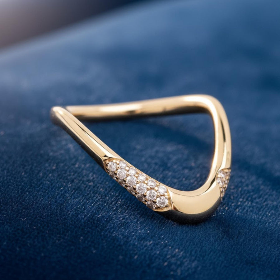 0.20 Carat Lab Grown Diamond Wedding Band, 14k Gold Anniversary Ring