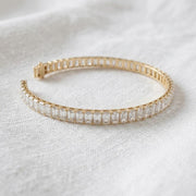 9.00 ctw Emerald Cut Lab Grown Diamond Tennis Bracelet | Certified Lab Grown Tennis Bracelet | F /VS1 Clarity
