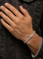 9.00 ctw Emerald Cut Lab Grown Diamond Tennis Bracelet | Certified Lab Grown Tennis Bracelet | F /VS1 Clarity