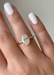2.00 carat Oval solitaire diamond ring, IGI CERTIFIED Lab Grown Diamond, 14K Solid Gold Ring 1.5mm band