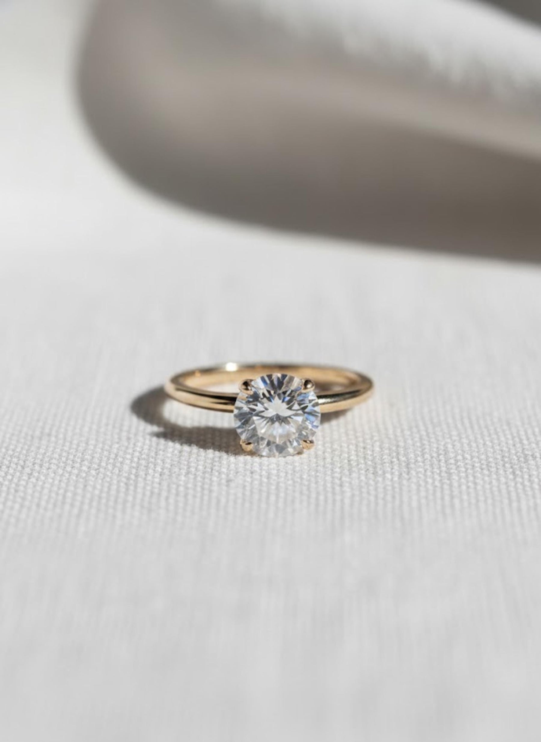 IGI CERTIFIED 2 Carat F Color VS1 Clarity Round Brilliant Ideal Cut Diamond Solitaire Engagement Ring Lab Grown CVD Diamond 14k Yellow Gold