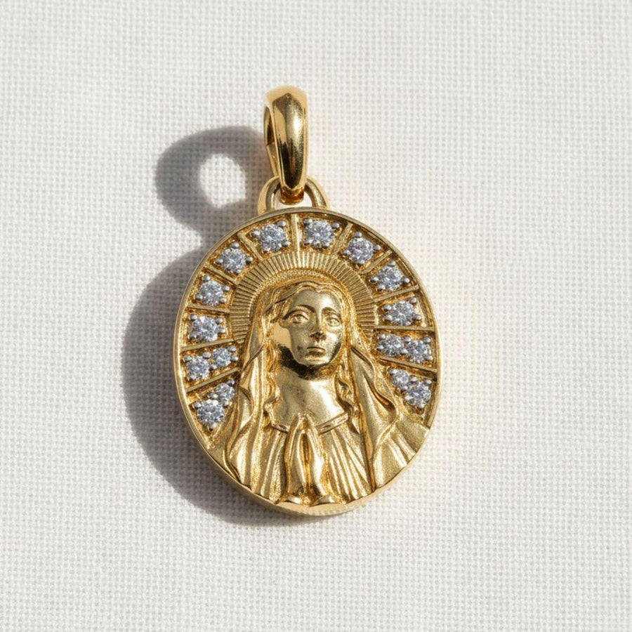 The Guardian Archangel Michael Lab-Grown Diamond Pendant Necklace in 10K or 14K Solid Gold