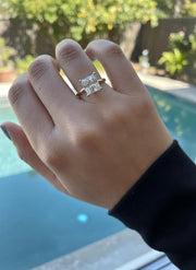 Princess Cut Lab Diamond Engagement Ring: Yellow Gold Solitaire