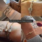 Solid Gold Bangle Bracelet for Women, Round Cut Diamond Bracelet Bangle, Gold Latch Bracelet, Diamond Bangle Bracelet, Gift For Her, 7 inch