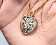 St Michael Pendant, Archangel Michael Necklace 925 Sterling Silver for Protection Strength, Religious Jewelry Gift for Men & Women