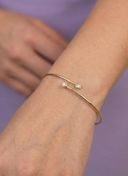 2 mm Silver Bangle Bracelet for Women, Round Cut Diamond Bracelet Bangle, Silver Bracelet, Diamond Bangle Bracelet, Gift For Her
