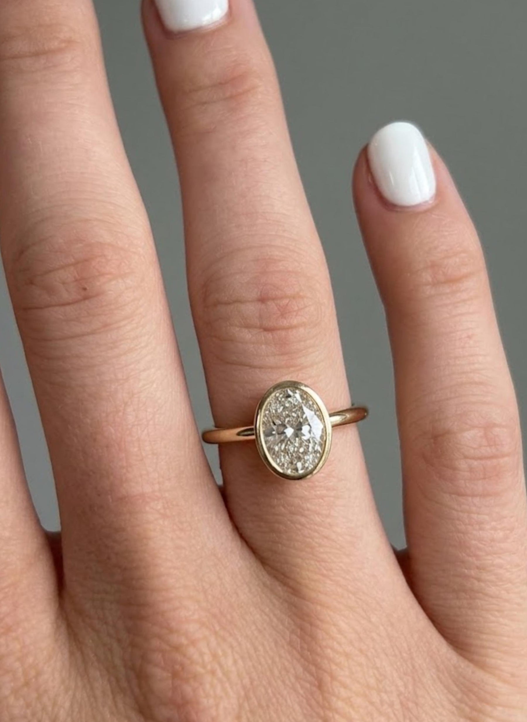 Best Seller Oval Cut Solitaire Engagement Ring / Oval Lab Grown Diamond Ring / Minimalist Ring / IGI Certified F - VS1 / 14k Solid Gold