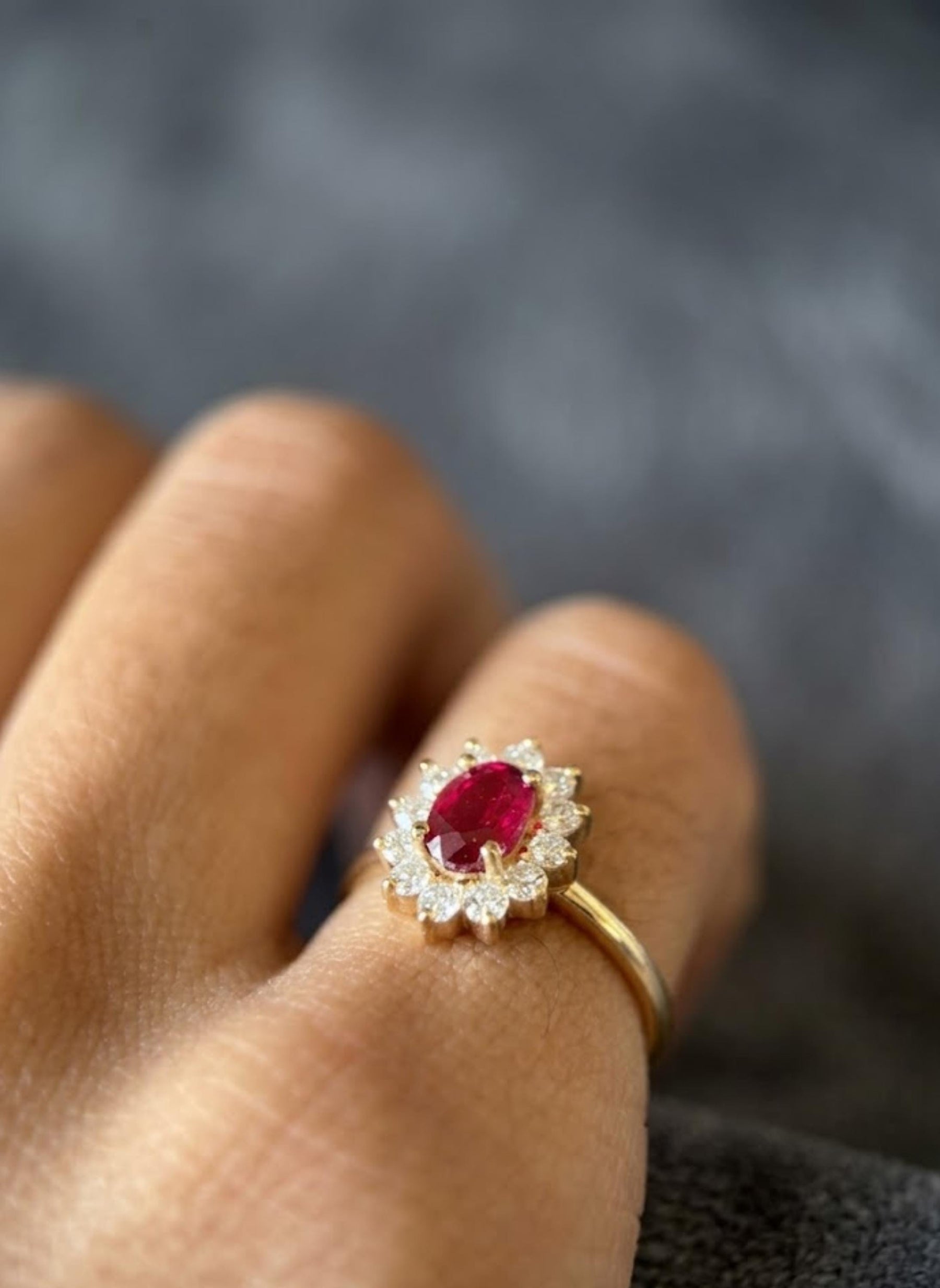 Royal Ruby Ring, Inspired by Princess Diana, comes with golden coin of Prince Charles and Princess Diana, Ruby and Diamond Ring