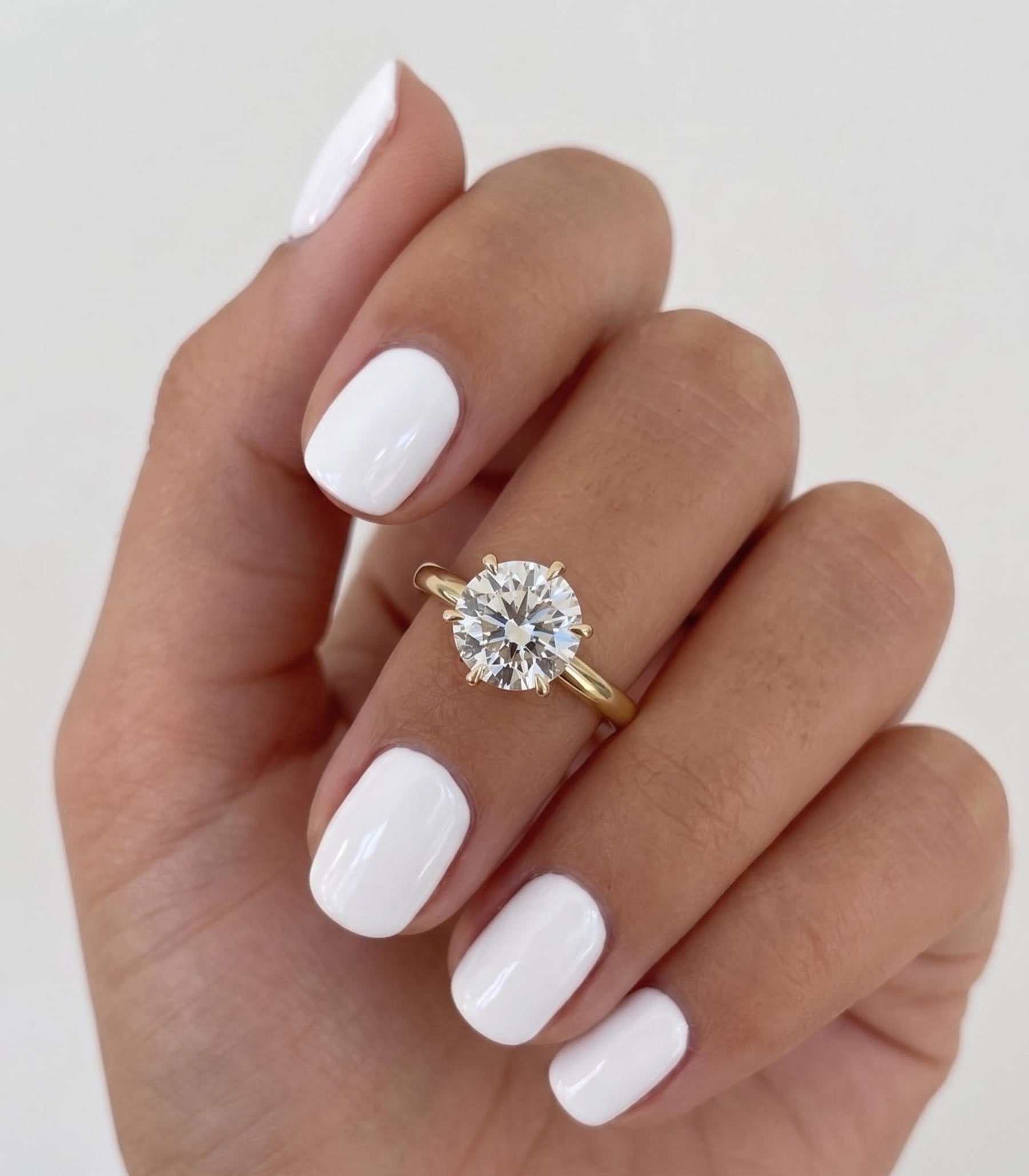 2 Carat F color VS1 Clarity IGI Certified Round Brilliant IDEAL Cut Lab Grown Diamond Solitaire Ring 14k White Gold 6 Prongs Best Price
