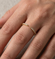 Real Lab Diamond Open Cuff Wedding Ring Thin Open Gap Stacking Ring Minimalist Custom Open Gap Band Ring for Her Womens Cuff Stackable Band